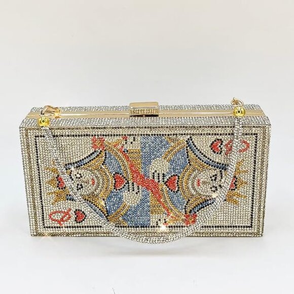 Neiman Marcus Minaudière Queen of Hearts Purse - Picture 6 of 6